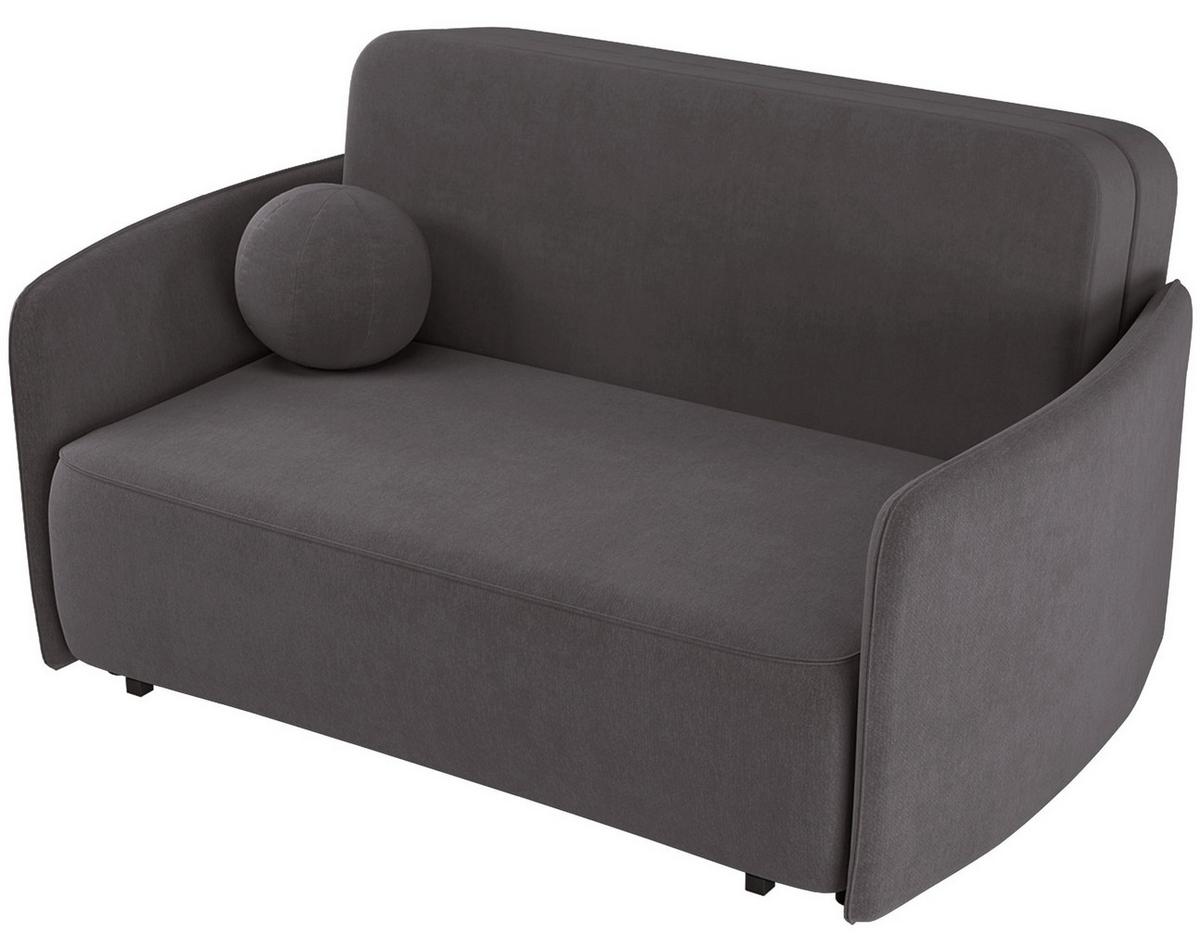 SCHLAFSOFA Paxi 165 cm - Graubraun/Schwarz, Textil/Metall (165/84/106cm) - Selsey