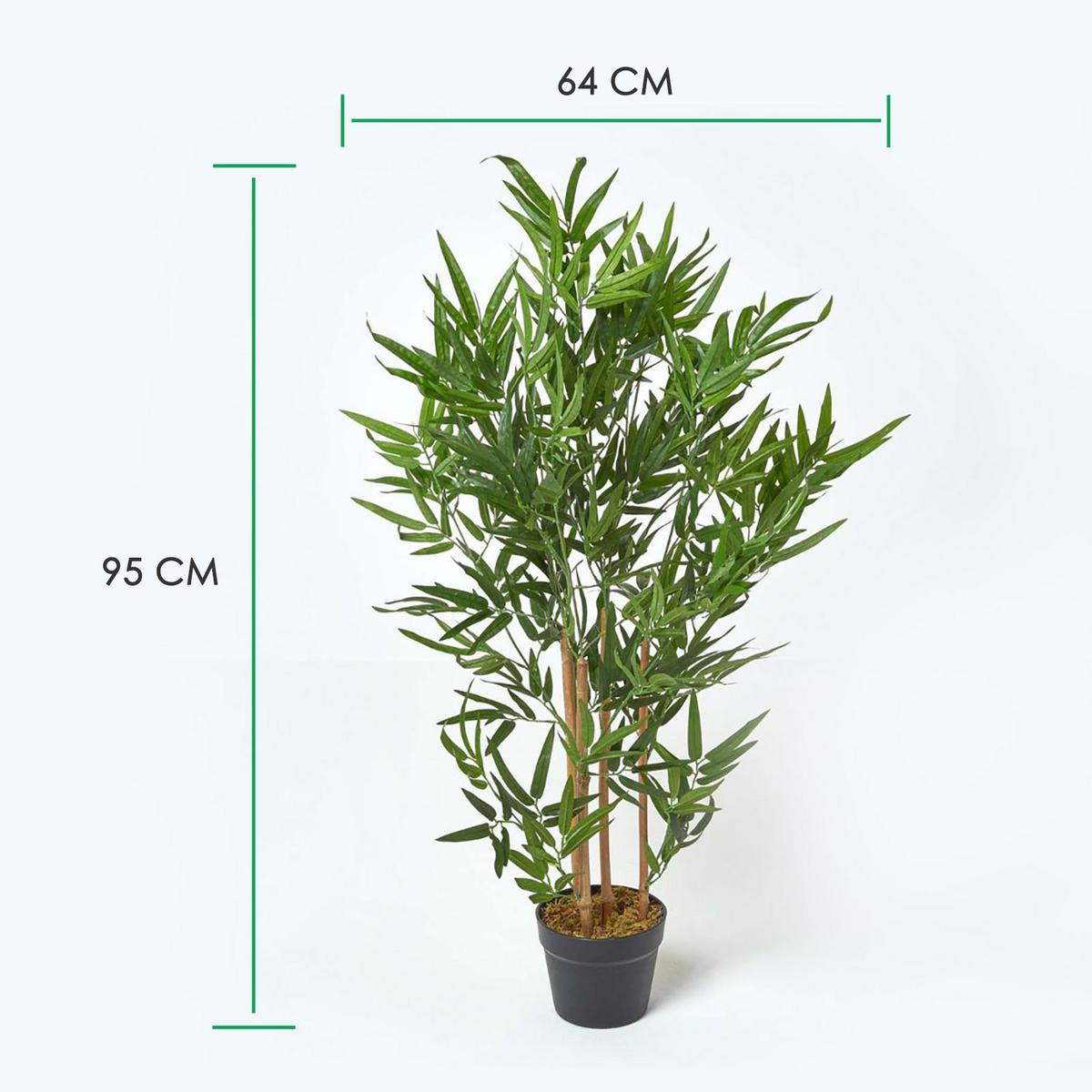 KUNSTBAUM Bambus, 95 cm - Grün, Kunststoff (95cm) - Homescapes