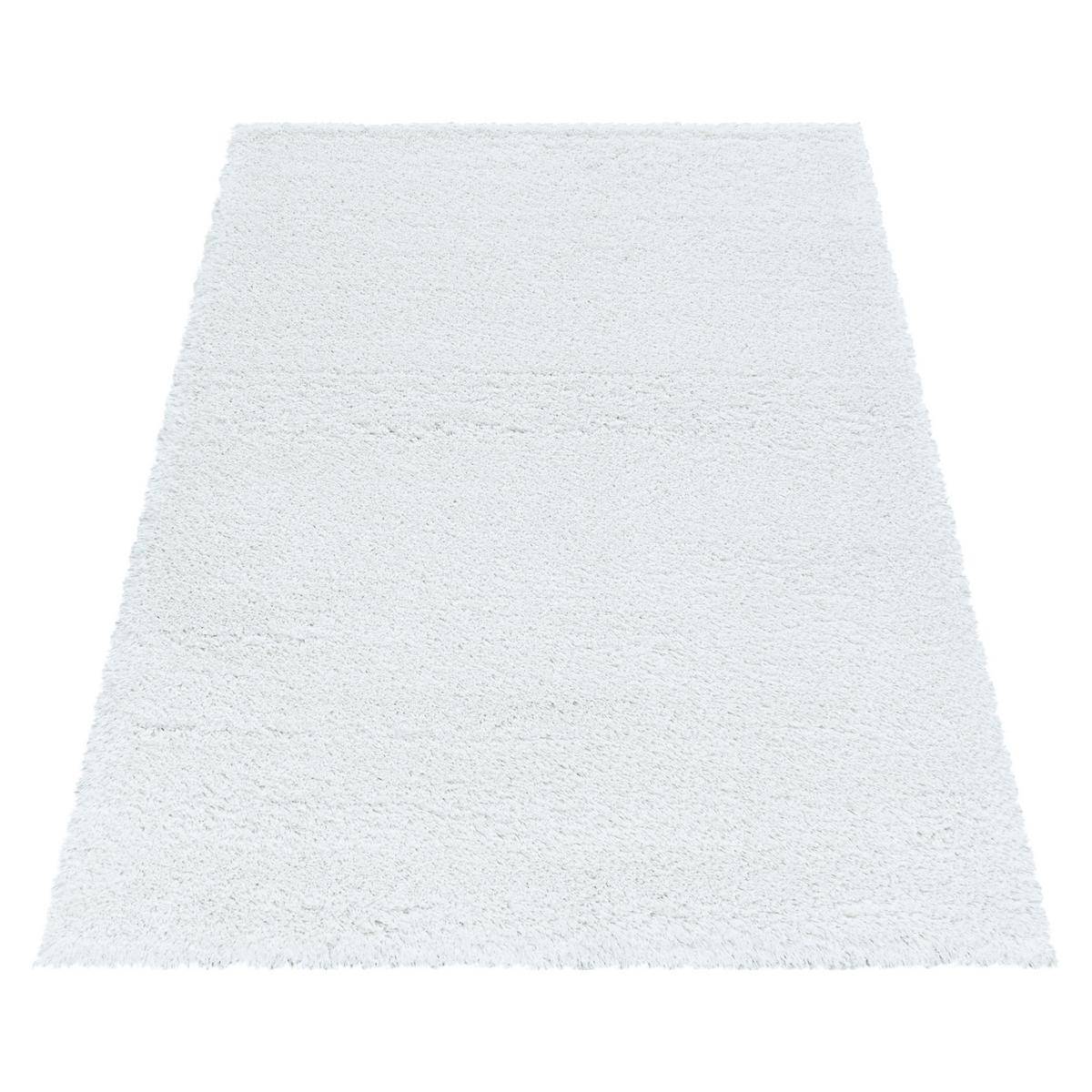 HOCHFLORTEPPICH SALZACH, einfarbig, Weiß, 80 x 150 cm - Weiß, Textil (80/150cm) - KADIMA DESIGN