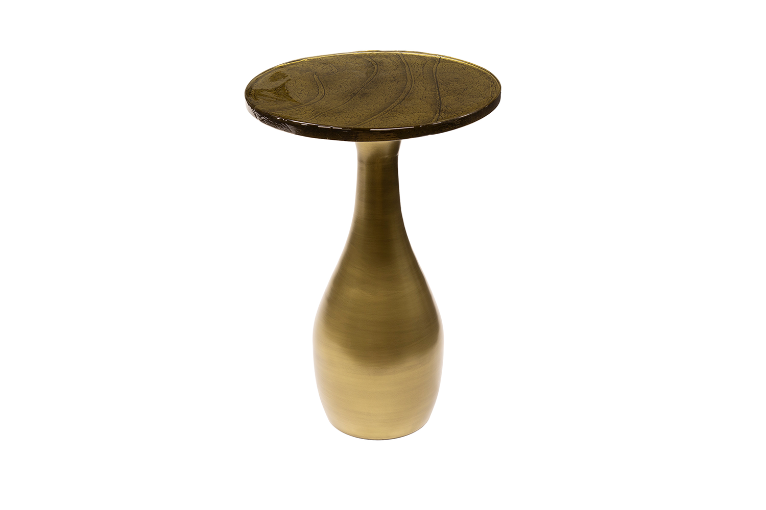 BEISTELLTISCH MOKKA Gold Glas - Goldfarben, Glas/Metall (40/40/60cm) - KAWOLA