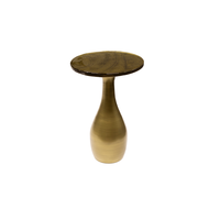 BEISTELLTISCH MOKKA Gold Glas - Goldfarben, Glas/Metall (40/40/60cm) - KAWOLA