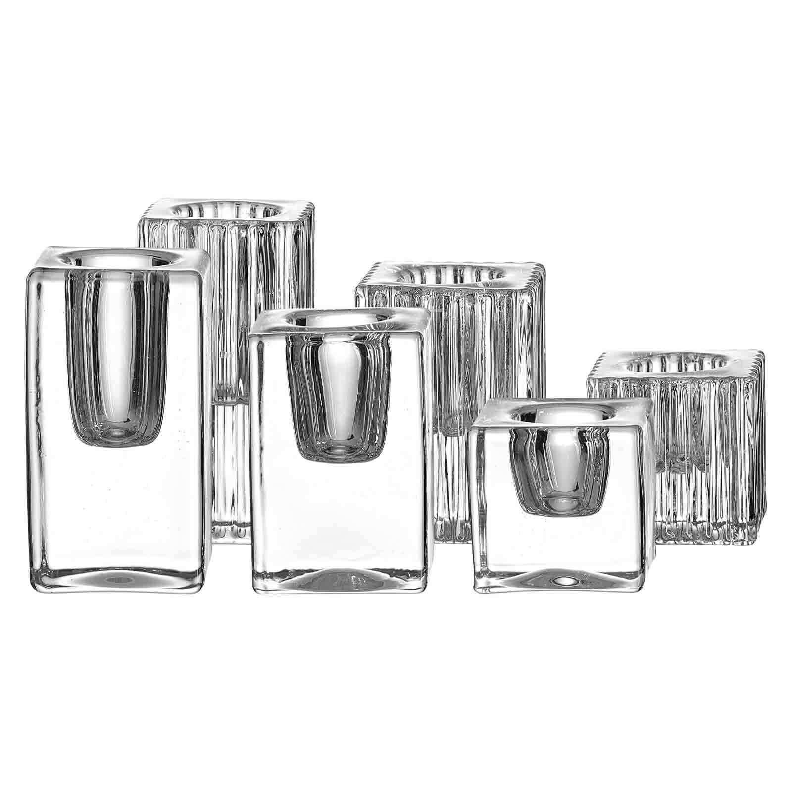 KERZENHALTER Candela transparent 4 / 6 / 8 cm 6-tlg. - Transparent, Glas (2/2/2cm) - Ritzenhoff Breker