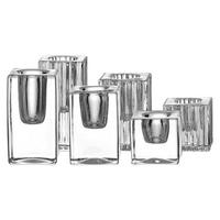 KERZENHALTER Candela transparent 4 / 6 / 8 cm 6-tlg. - Transparent, Glas (2/2/2cm) - Ritzenhoff Breker