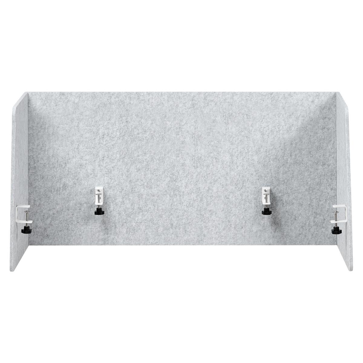 SCHREIBTISCHTRENNWAND 210/61 cm Grau Soloa - Grau, Textil (210/61/1cm) - Beliani
