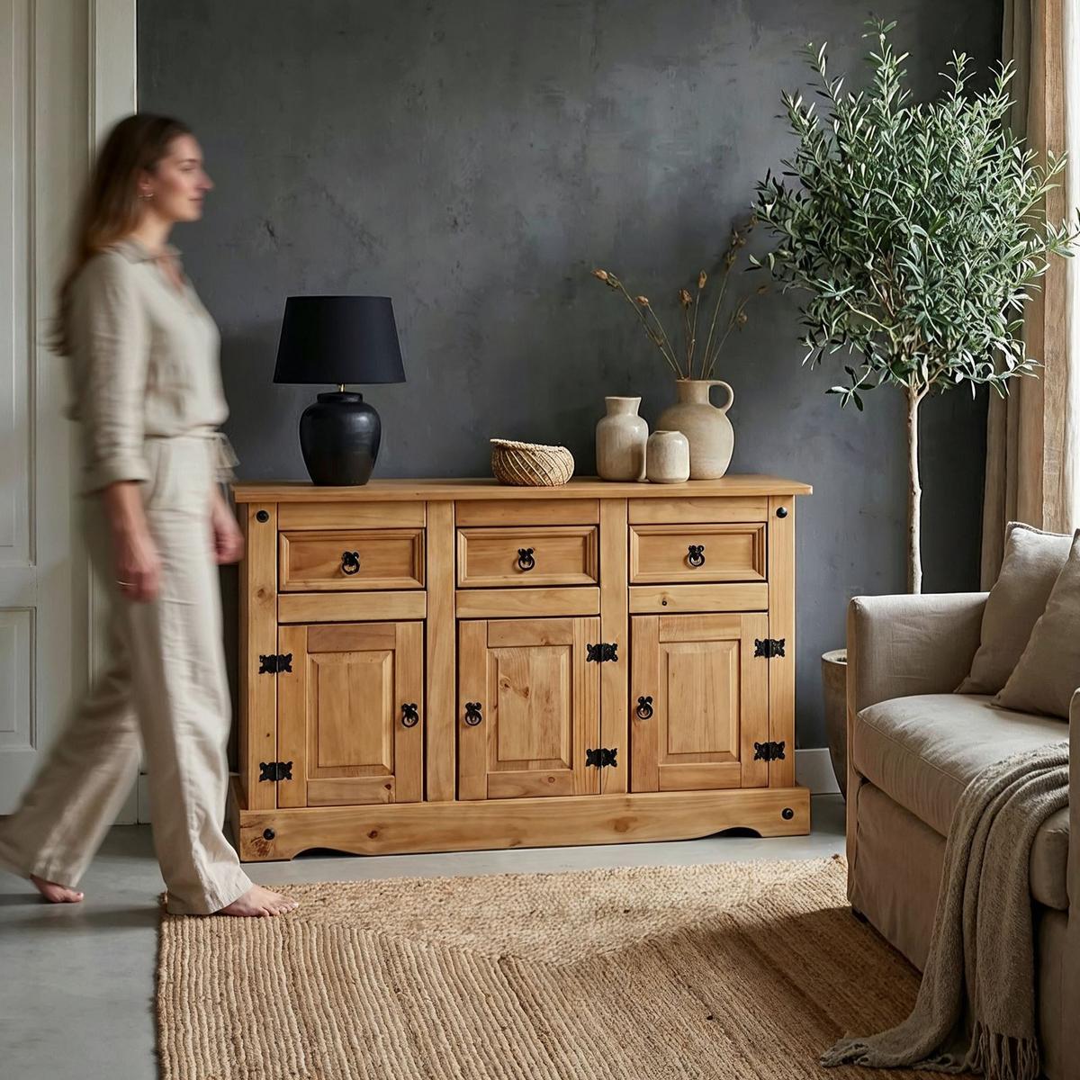 SIDEBOARD SALSA natur - Naturfarben, Holz (132/84/44cm) - CARO-Möbel