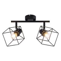 DECKENSTRAHLER Fürth 2-flammig 26.8/10/17 cm - Schwarz, Metall (26.8/10/17cm) - Nettlife