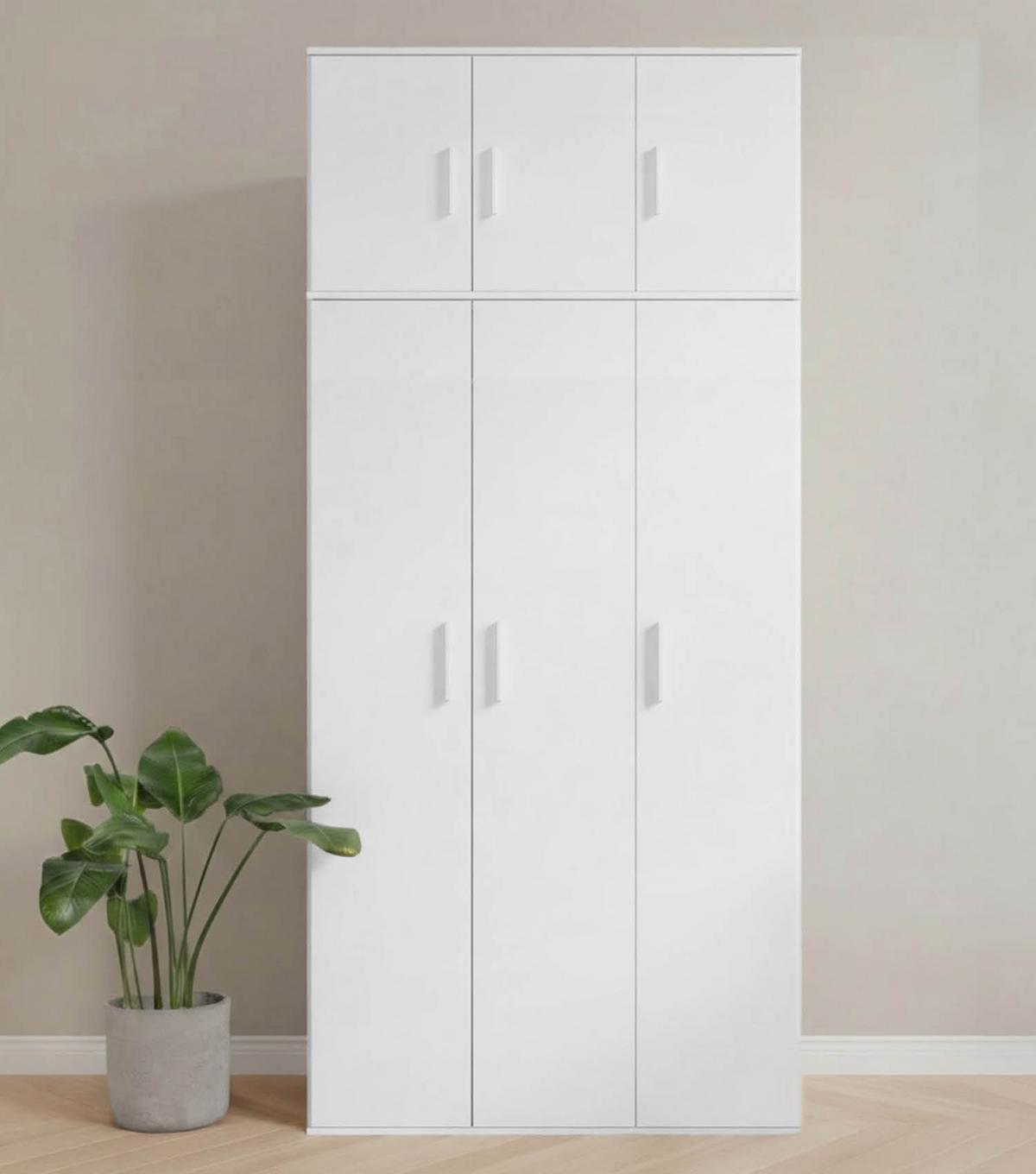 MEHRZWECKSCHRANK AUFSATZ Der Turm - Weiß, Holzwerkstoff (89/50/34.5cm) - Mokebo
