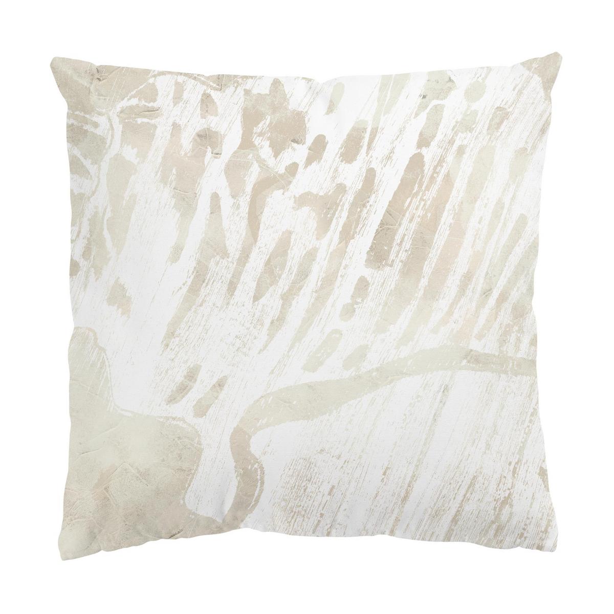 DEKOKISSEN 2er-Set Muschel Silhouetten Duo auf Leinen 40/40 cm - Beige, Textil (40/40cm) - Bilderwelten