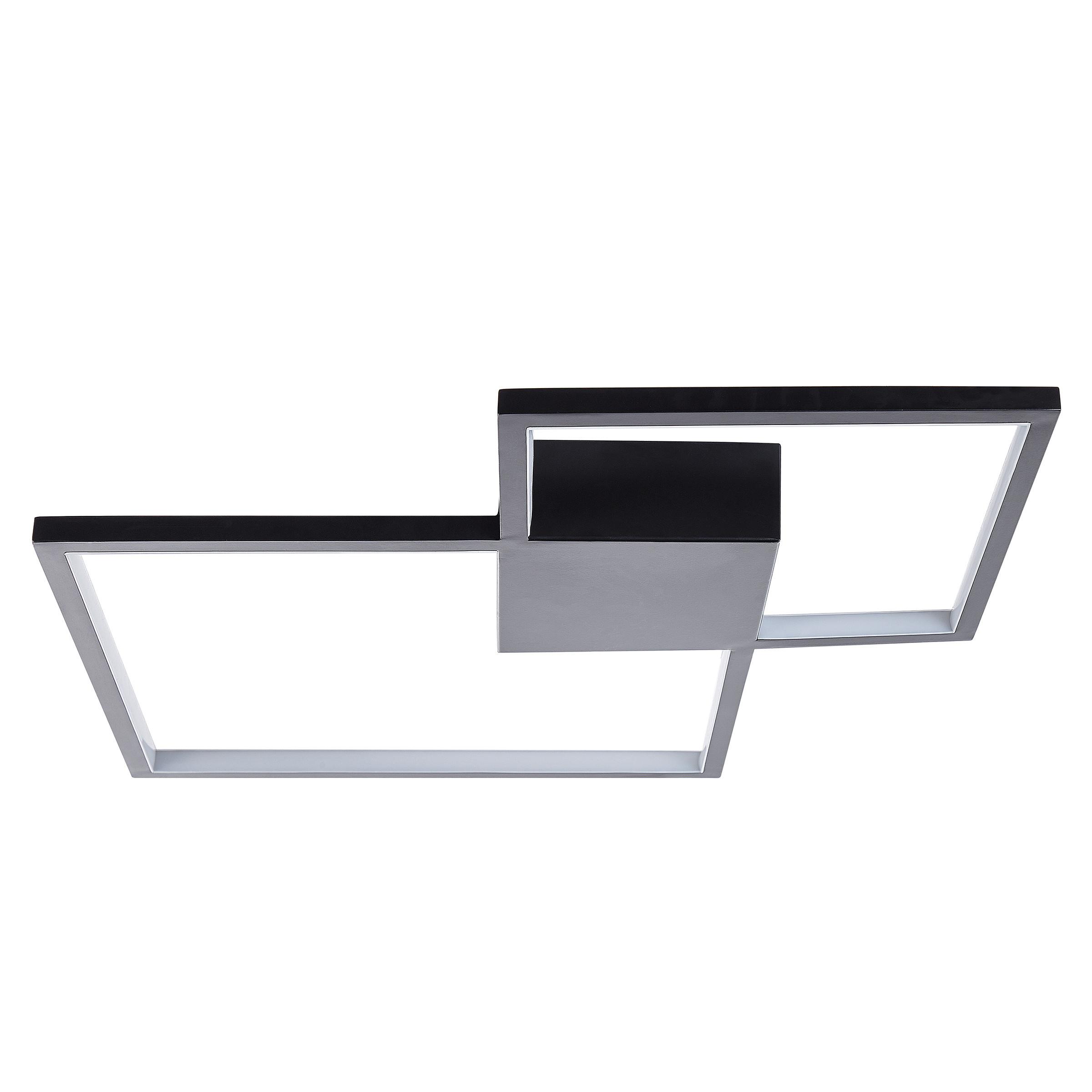 DECKENLEUCHTE Oksu 54/54/6 cm - Schwarz, Metall (54/54/6cm) - Beliani