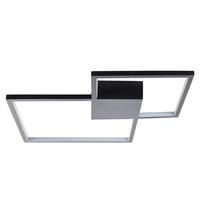 DECKENLEUCHTE Oksu 54/54/6 cm - Schwarz, Metall (54/54/6cm) - Beliani