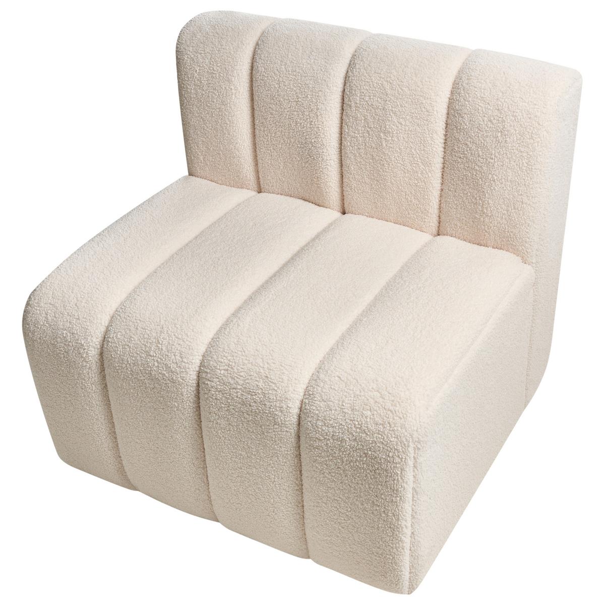 SESSEL Hellbeige Kage - Beige, Textil (80/76/74cm) - Beliani