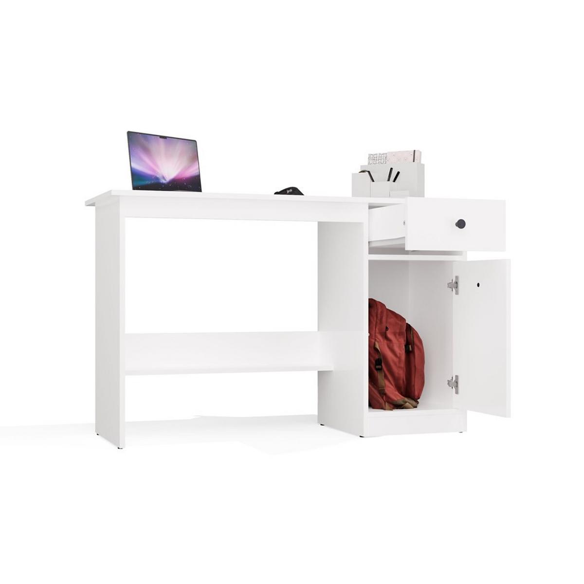 SCHREIBTISCH Weiß 120/75/45 - Weiß, Holzwerkstoff (90/50/75cm) - RAUMHIRSCH FURNITURE