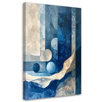 LEINWANDBILD Abstraktion 30x45cm - Blau, Textil (30/45cm) - Feeby