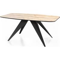 ESSTISCH Foster rechteckig ausziehbar, Craft Eiche 180-218/90/76 cm - Eiche Wotan/Schwarz, Holzwerkstoff/Metall (90/220/76cm) - WFL GROUP