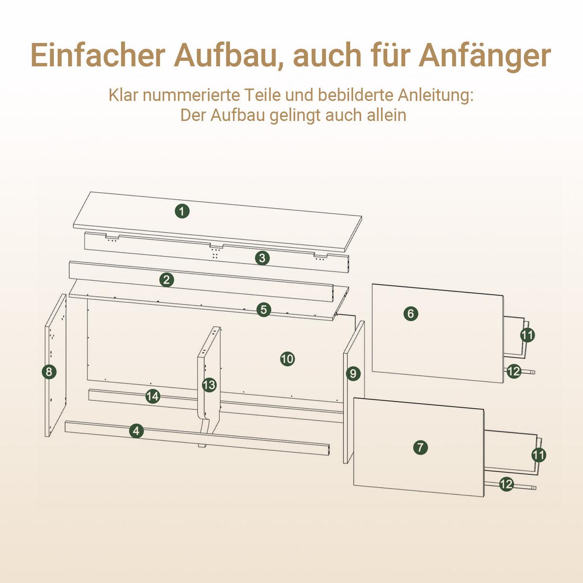 SCHUHBANK mit 2 Klappen, 104x47x30 cm, Weiß mit Holz-Sitzfläche, 8 Paar Schuhe, für Flur, Diele & Schlafzimmer - Weiß, Holzwerkstoff (104/47/30cm) - SoBuy