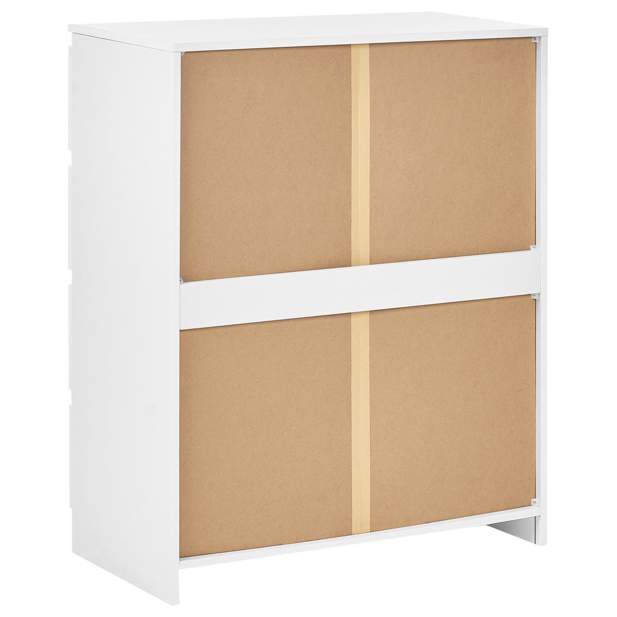 KOMMODE mit 4 Schubladen Weiß Winnipeg - Weiß, Holzwerkstoff (80/100/40cm) - Beliani