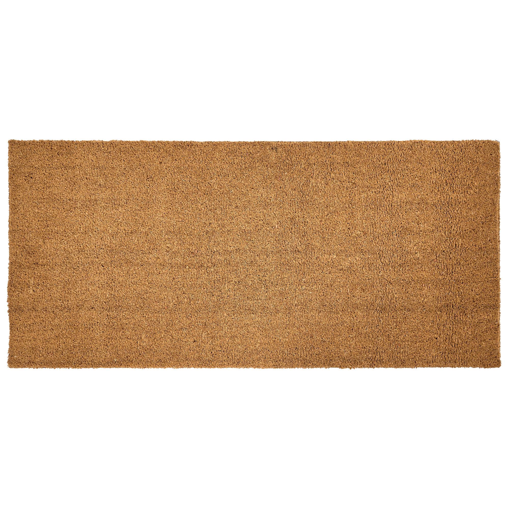 FUSSMATTE Naturfarben 55/120 cm Kokosfasern Lanao - Naturfarben, Textil (55/120cm) - Beliani