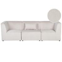 3-SITZER-MODULSOFA Beige Cord Lemvig - Beige, Textil (250/78/83cm) - Beliani