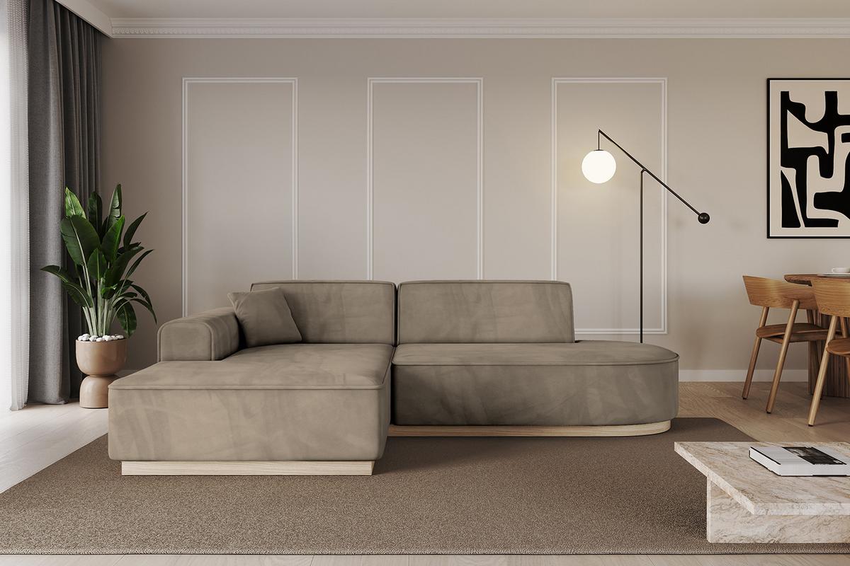 ECKSOFA Ottomane Links IREA-L1 - 234x171x83 cm Braun - Braun, Holzwerkstoff/Textil (234/171cm) - ALTDECOR