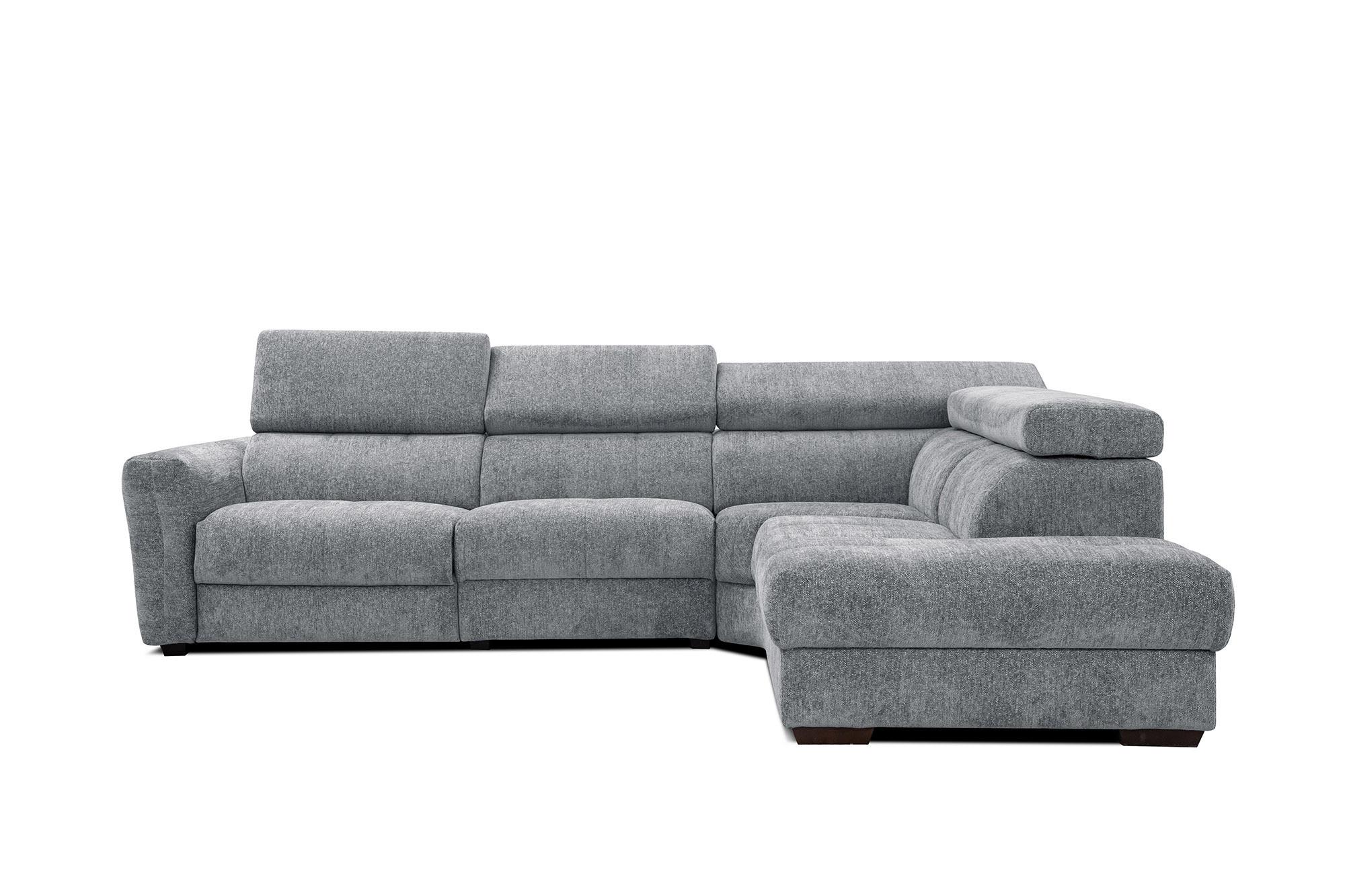 ECKSOFA CALVERA 5-Sitzer mit 1 Relaxfunktion, grau - Grau, Holzwerkstoff/Textil (297/239cm) - Wozimo