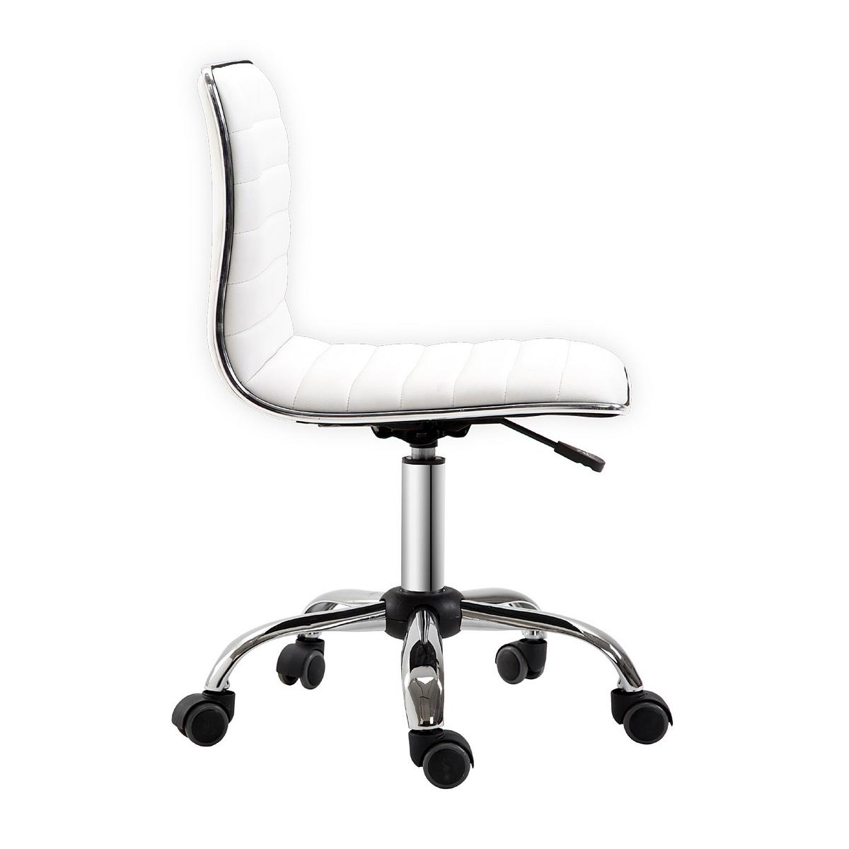 FRISEURSTUHL, Drehstuhl, Stahl PU, Weiß - Weiß, Metall (48/90/52cm) - HOMCOM