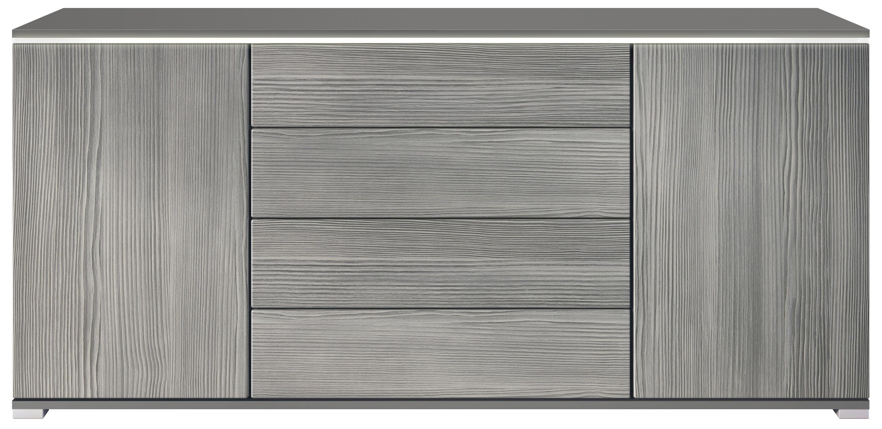 SIDEBOARD Faro Avola-Anthrazit - Grau, Holzwerkstoff (166.5/75.5/35cm) - Vladon