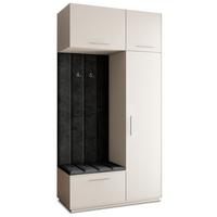 GARDEROBENSCHRANK REMA 120/240/60 cm Modern Kaschmir - Kaschmir/Schwarz, Holzwerkstoff (120/240/60cm) - MASSENO