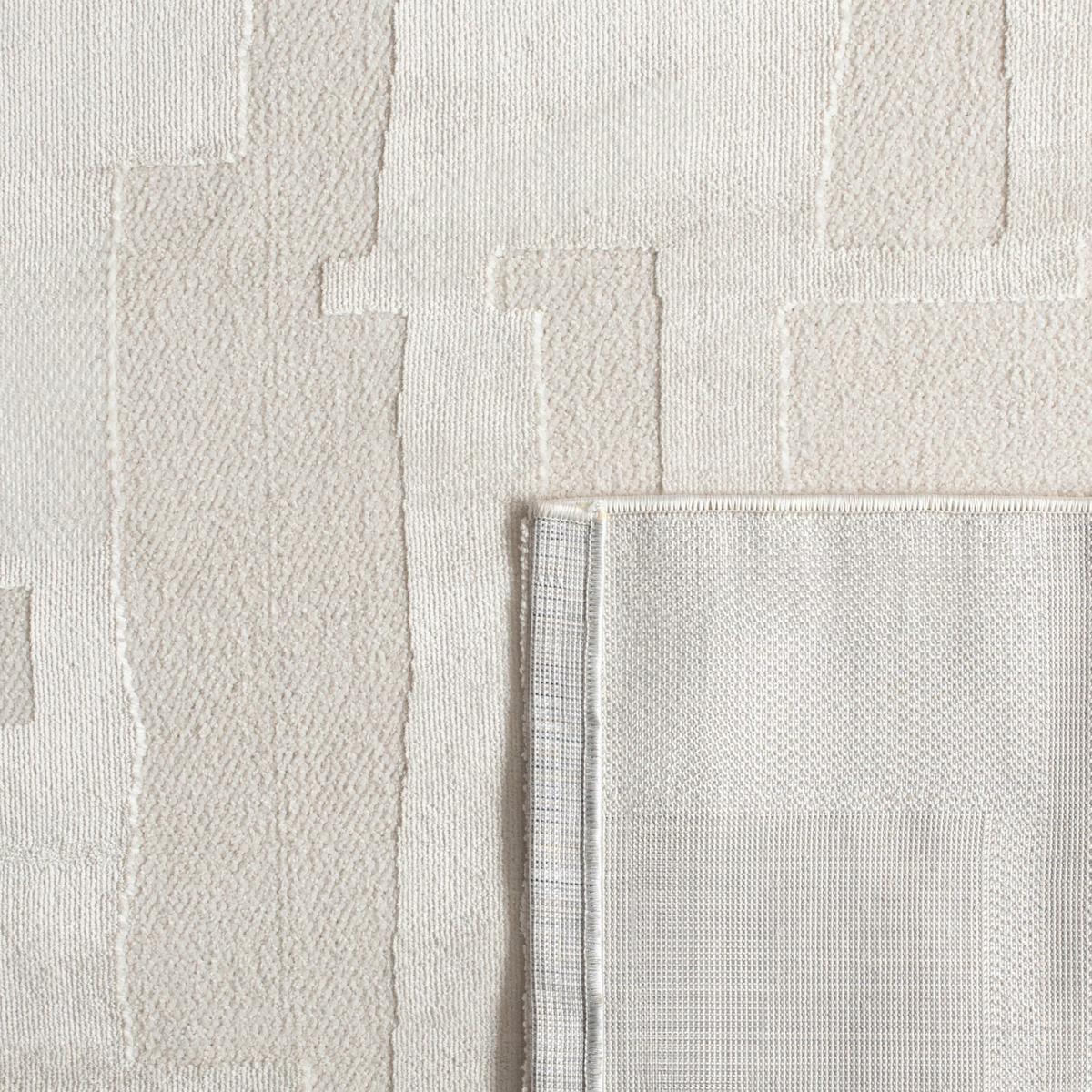 KURZFLORTEPPICH, mit Struktur, aus Polyester, Florhöhe 10 mm, Creme, 120 x 170 cm - Beige, Textil (170/120cm) - KADIMA DESIGN