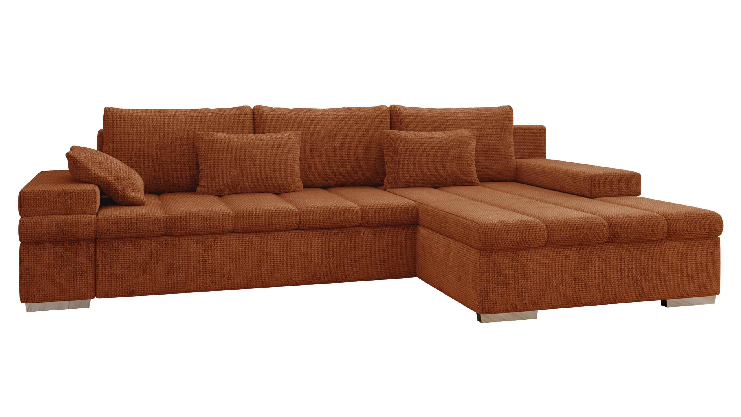 ECKSOFA Bangkok, Seite: Rechts - Silberfarben/Bronzefarben, Holz/Textil (310/175cm) - MIRJAN24