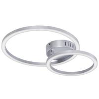 LED DECKENLEUCHTE Sorenne 40.5/30/6.7 cm - Silberfarben, Kunststoff (40.5/30/6.7cm) - ZMH