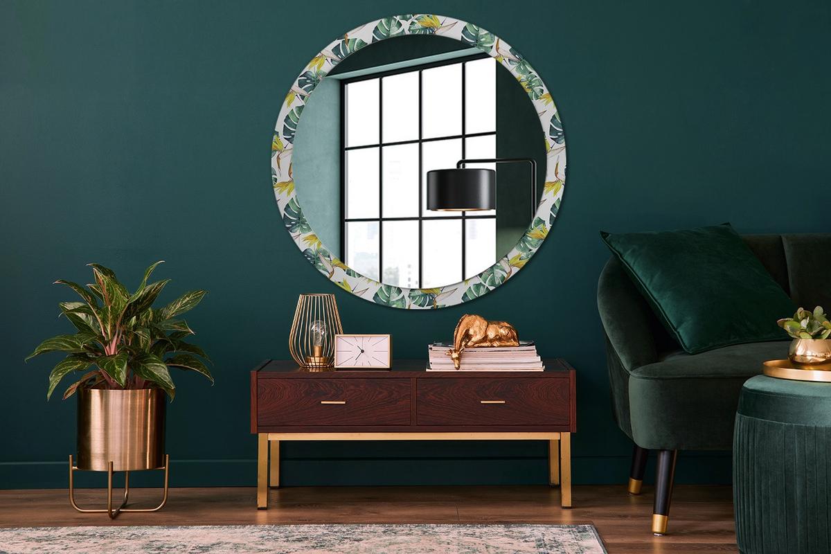SPIEGEL Rund Ø 100 cm mit Aufdruck - Multicolor, Glas (100/100/0.4cm) - Wallfluent