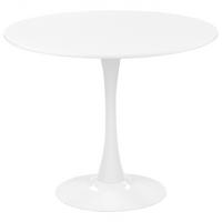 ESSTISCH 90/90/73 cm Weiß Rund Boca - Weiß, Holzwerkstoff (90/90/73cm) - Beliani