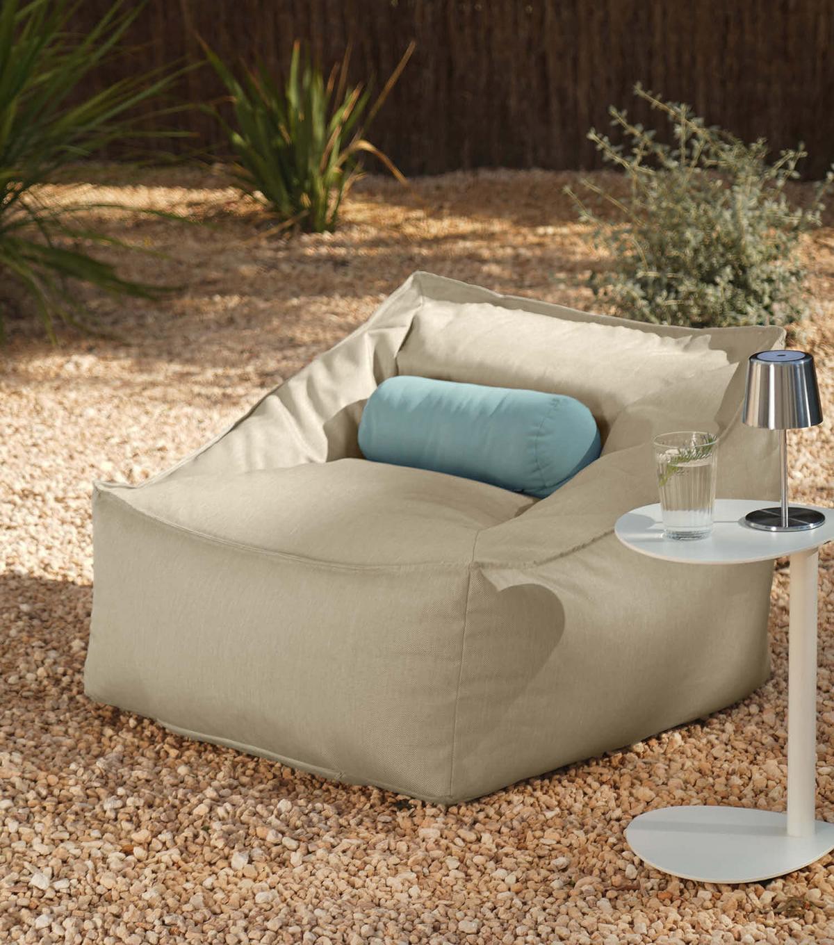 OUTDOOR SITZSACK Der Sunnyboy - Beige, Textil (80/60/83cm) - Mokebo