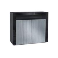 KOMMODE Valencia Avola-Anthrazit / Schwarz Hochglanz - Anthrazit/Schwarz, Holzwerkstoff (108/92/40cm) - Vladon
