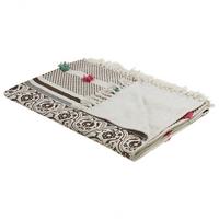 DECKE Braun Chinsurah 130/180 cm - Braun, Naturmaterialien/Textil (130/180cm) - Beliani