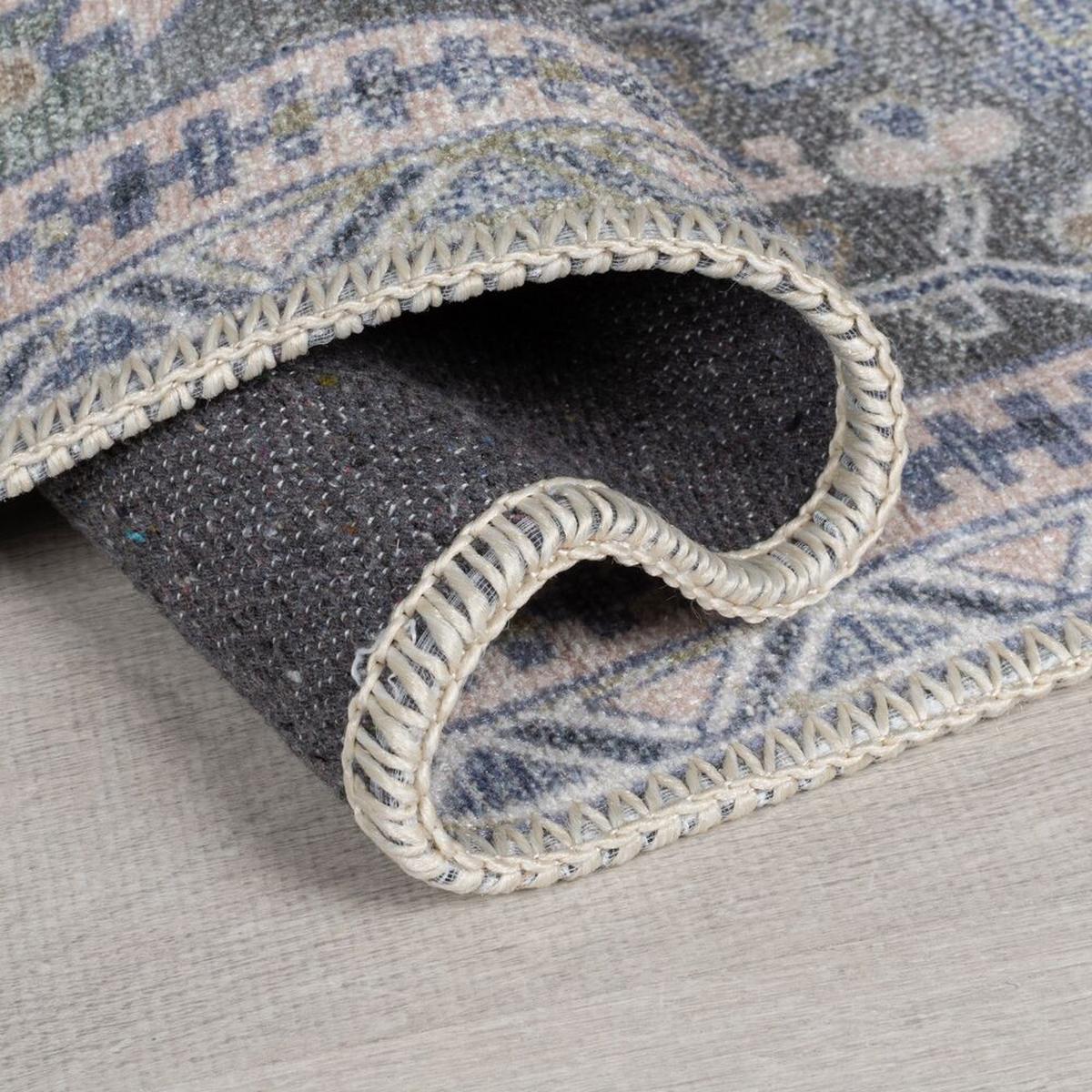TEPPICH Waschbar HALD, klassisch im Vintage-Stil, Türkis, 60 x 230 cm - Blau, Textil (230/60cm) - KADIMA DESIGN