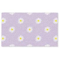 FUSSMATTE Gänseblümchen - Pastell - Weiß - Lila - Blumen Sauberlaufmatte 150x90 cm - Flieder, Kunststoff (150/0.4cm) - MuchoWow