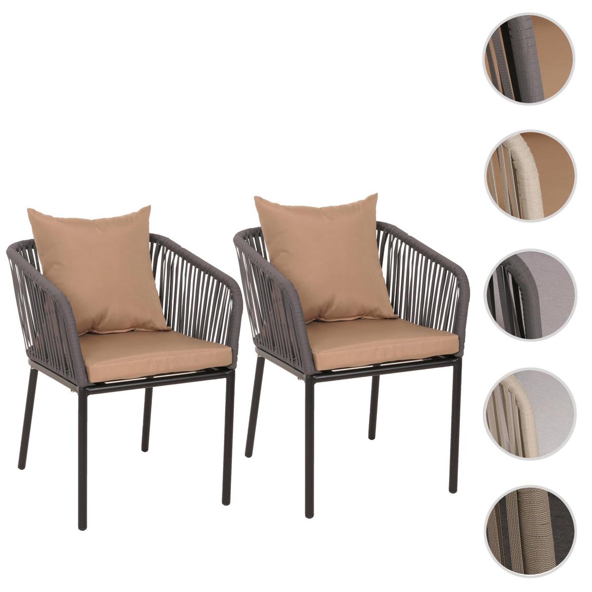 GARTENSTUHL Anthrazit, Taupe - Taupe/Anthrazit, Textil (55/75/55cm) - MCW