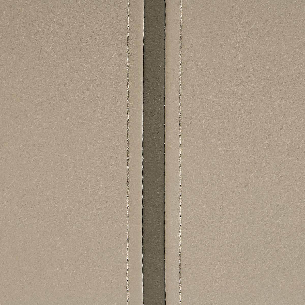 NACHTTISCH beige Kunstleder schwarze Metallbeine 41/48/56 cm Betin - Beige, Kunststoff/Textil (48/56/41cm) - Beliani