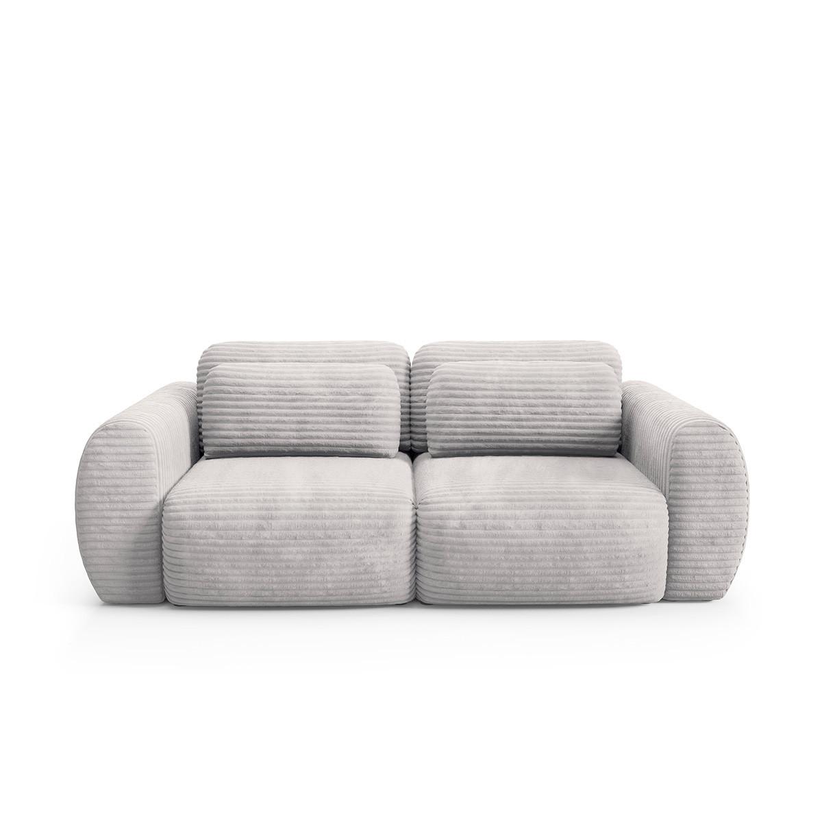SOFA Camilla 3 Sitzplätze Hellgrau - Grau, Holz (266/95/121cm) - Petits-meubles