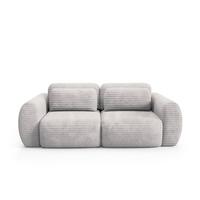SOFA Camilla 3 Sitzplätze Hellgrau - Grau, Holz (266/95/121cm) - Petits-meubles