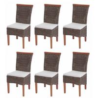 ESSZIMMERSTUHL Braun 6er-Set - Graubraun/Braun, Holz (46/97/59cm) - MCW