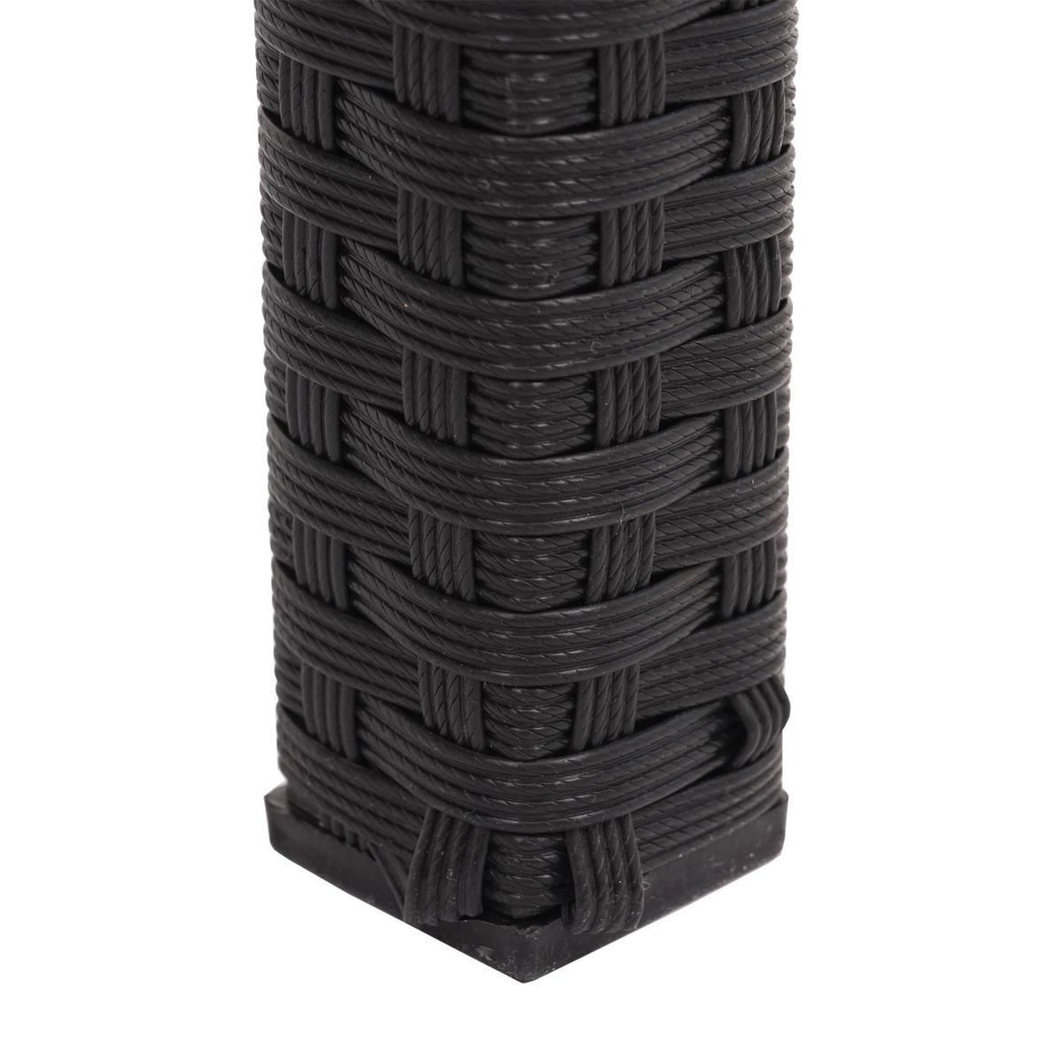POLY-RATTAN TISCH rechteck Schwarz - Schwarz, Kunststoff (75/120/71cm) - MCW
