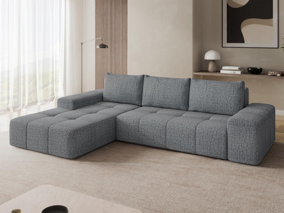 ECKSCHLAFSOFA Tonseo L, Seite: Links - Schwarz/Grau, Holz/Kunststoff (275/173cm) - MIRJAN24