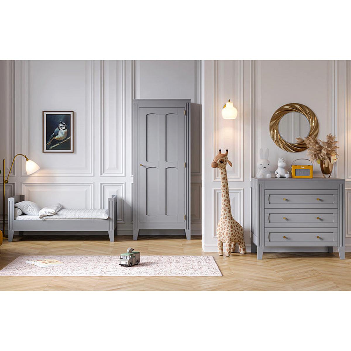 KINDERKOMMODE Grau - Grau, Holzwerkstoff (100/92/55cm) - Petits-meubles