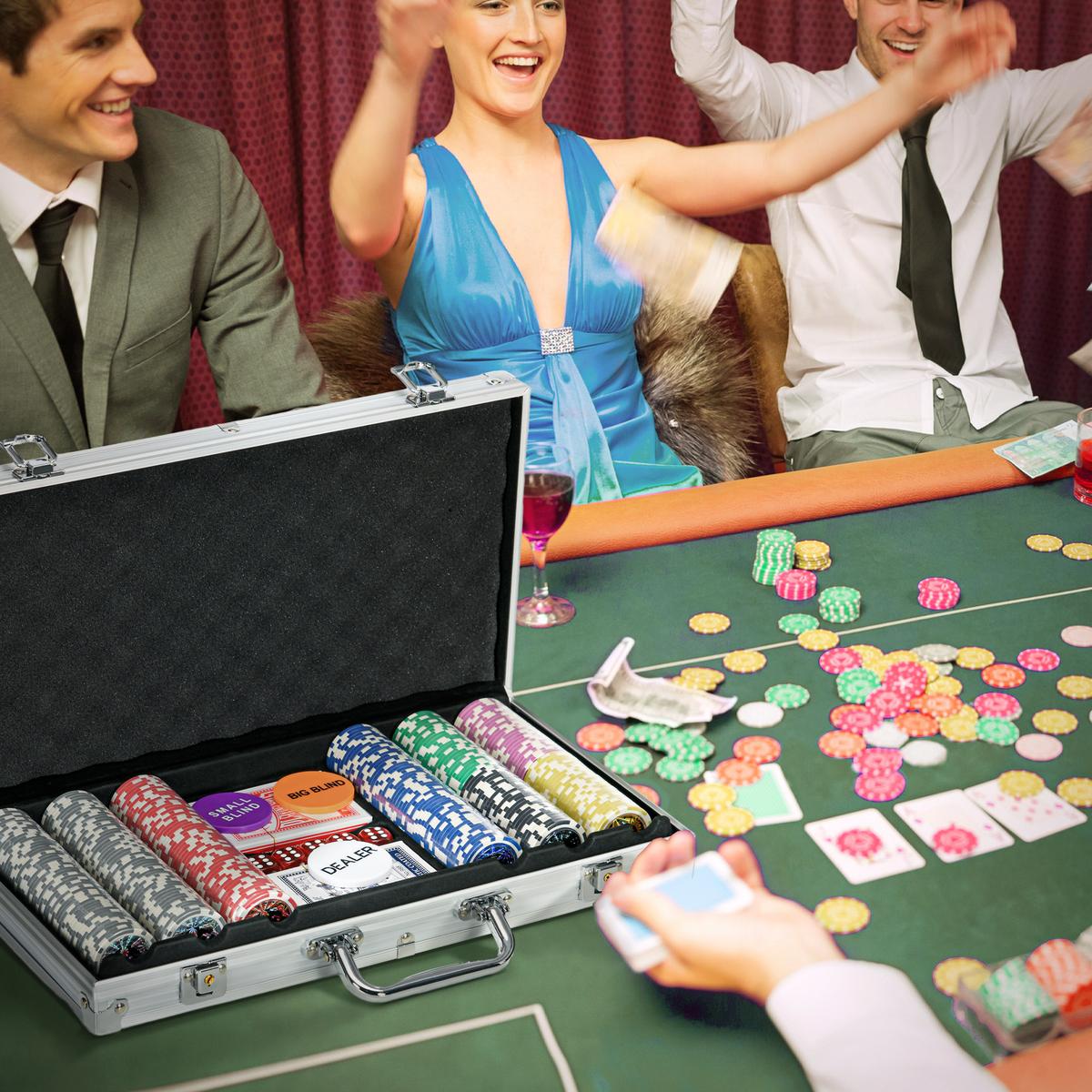POKERKOFFER-SET Aluminium PS-Kunststoff Silber - Silberfarben, Metall (23.5/56cm) - SPORTNOW
