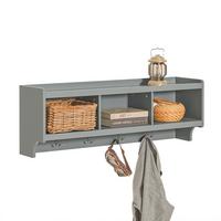 WANDGARDEROBE Grau - Grau, Holzwerkstoff (100/35/25cm) - SoBuy