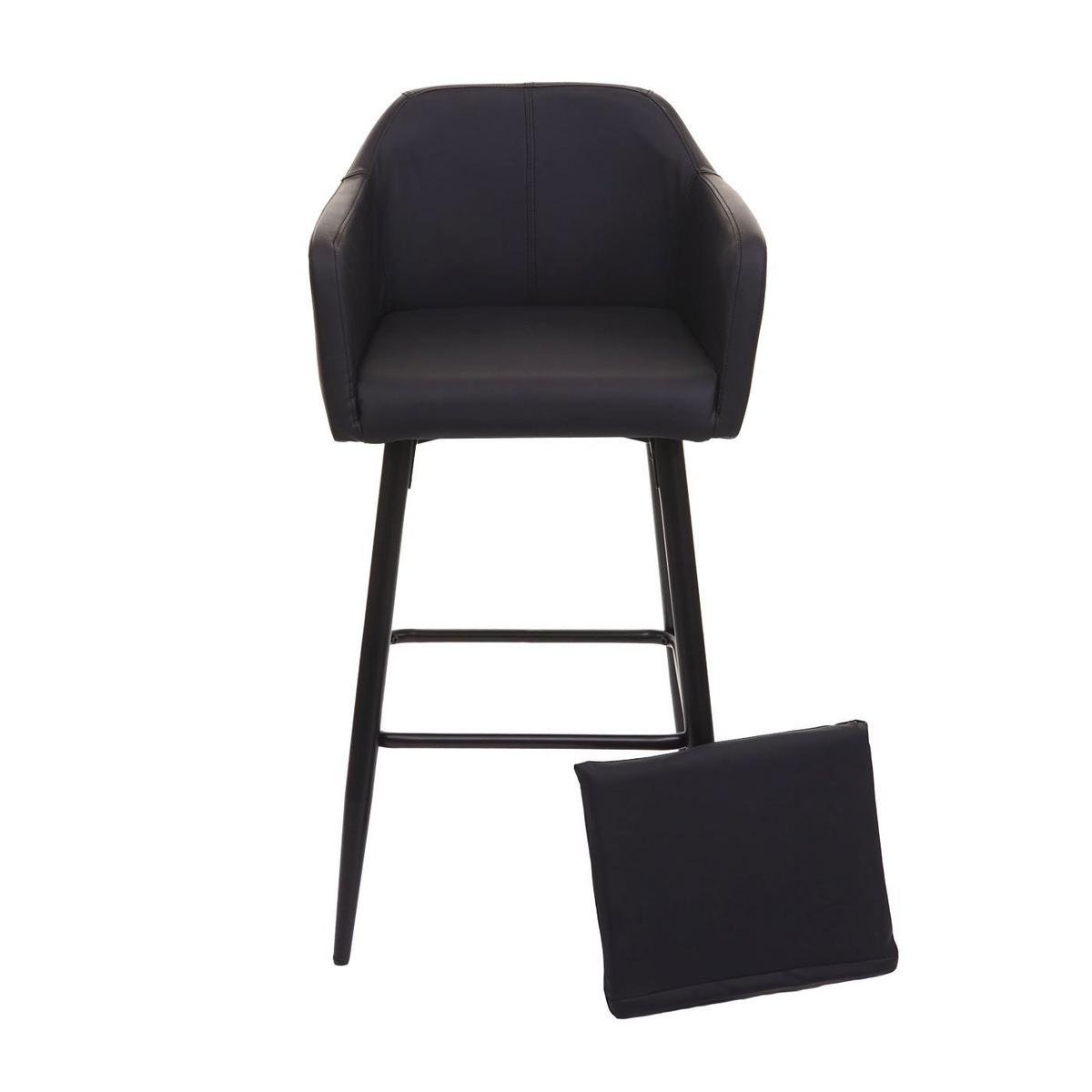 BARHOCKER Schwarz - Schwarz, Textil (54/105/53cm) - MCW