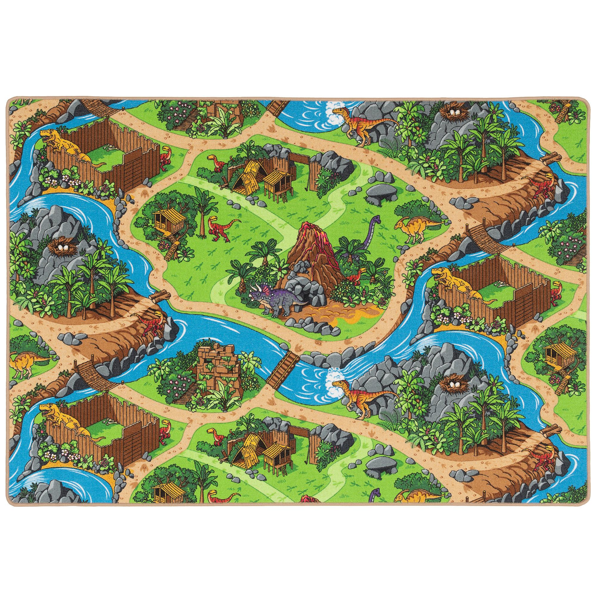 KINDER SPIEL STRASSENTEPPICH - Türkis, Textil (160/160cm) - Snapstyle