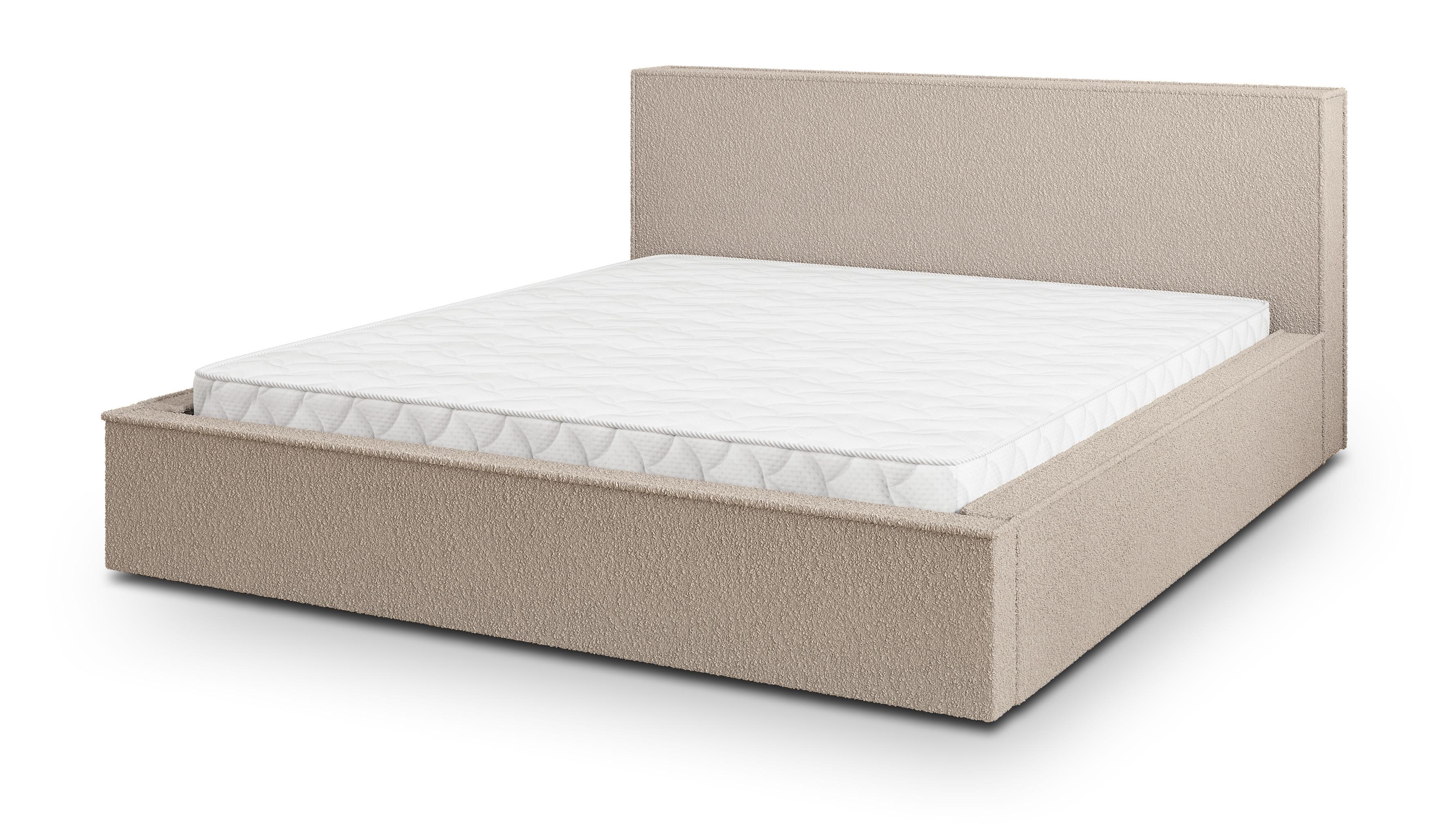 POLSTERBETT CELORA 180x200 cm mit Bettkästen - Beige - Beige, Holz (180/200cm) - MASSENO